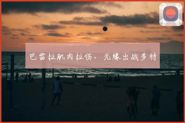 巴雷拉肌肉拉伤，无缘出战多特